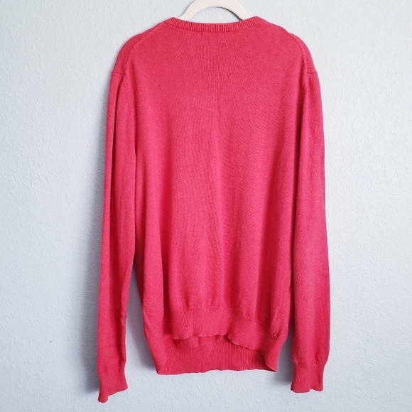 Vineyard Vines Red Cashmere Blend V-neck Sweater - Picture 6 of 6